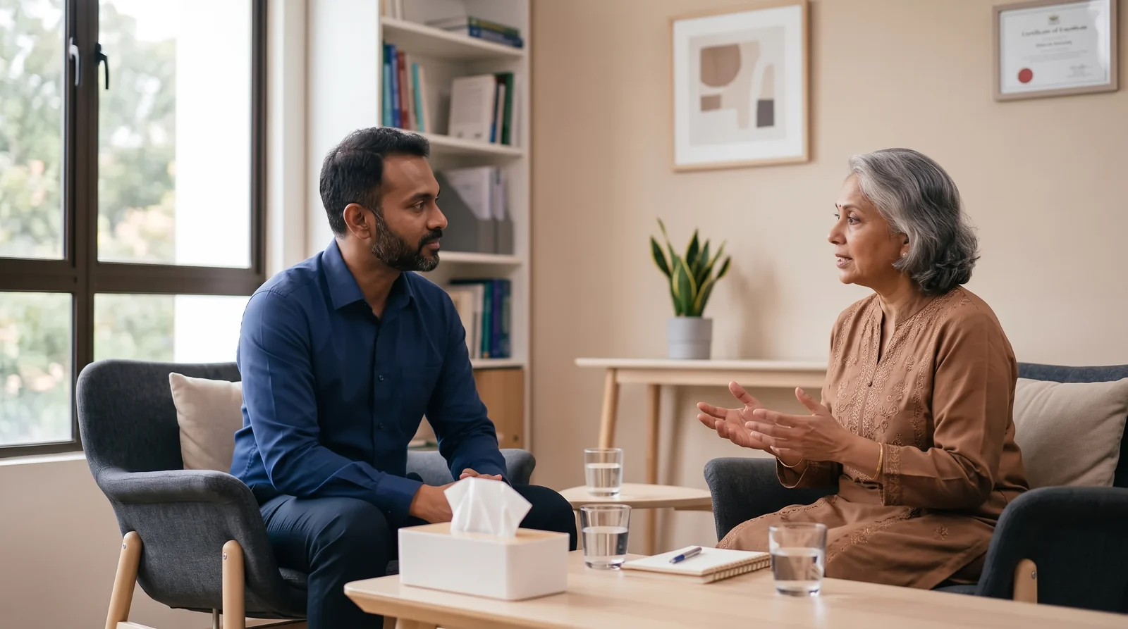 Consultation at a psychiatric specialist clinic